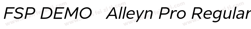 FSP DEMO   Alleyn Pro Regular字体转换